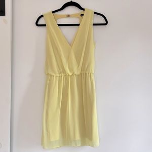 Zara yellow mini dress with bodycon XS